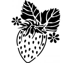 Stencil Schablone Erdbeere